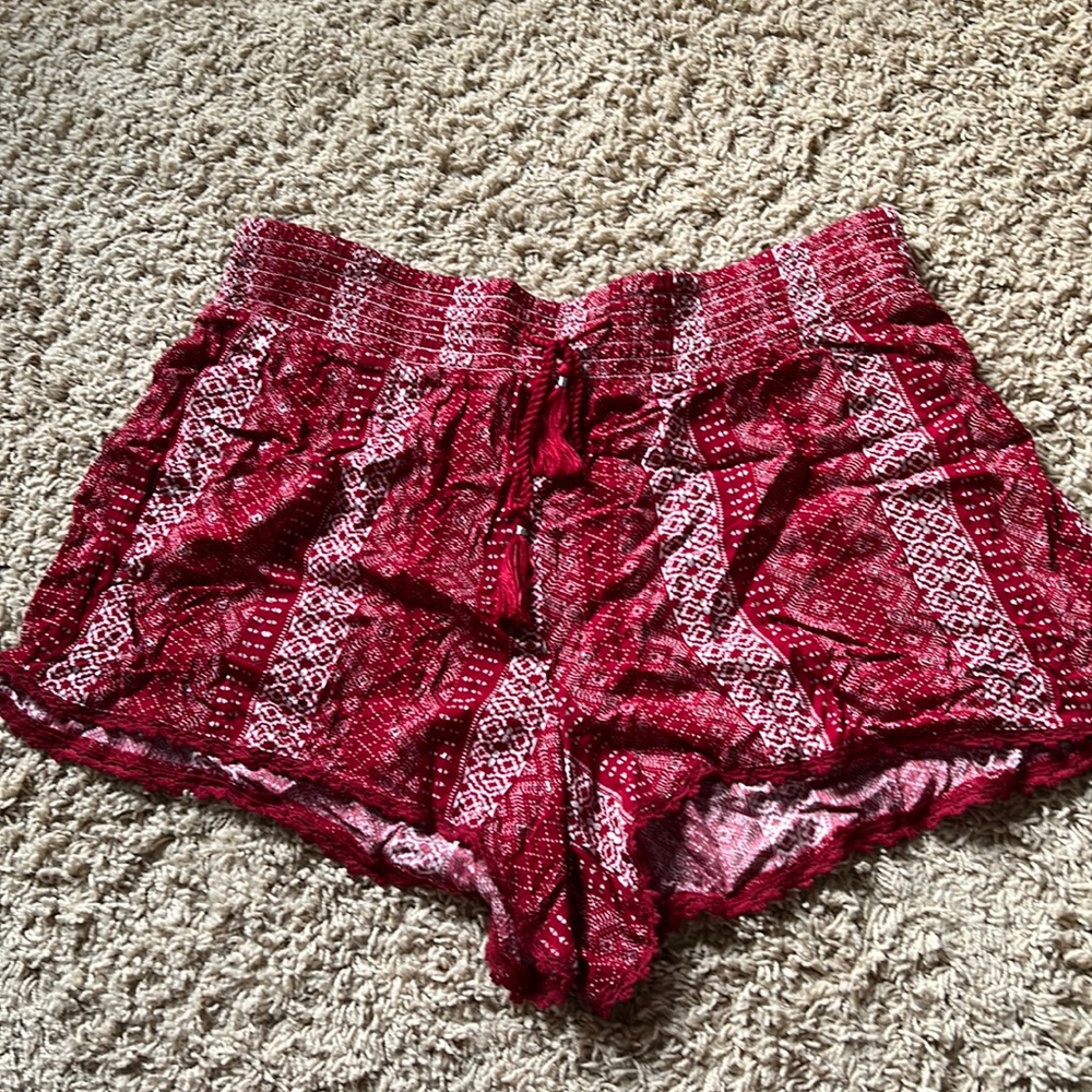 Soft red shorts